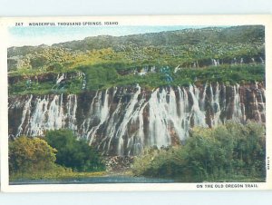 Pre-Chrome WATERFALL SCENE Tuttle - Near Hagerman & Twin Falls Idaho ID AG4317