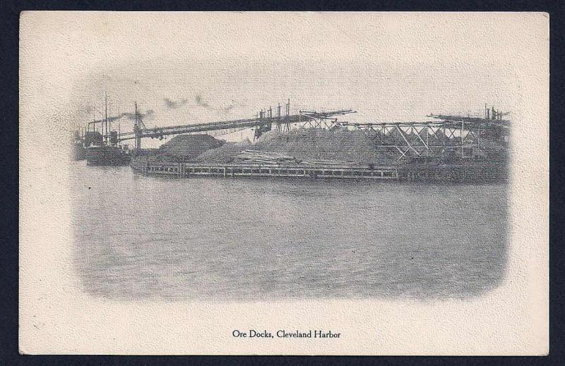 Ore Docks Cleveland Harbor OH unused pre1907