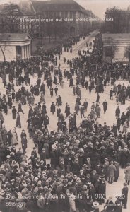 Berlin General Strike Potsdamer Platz Germany Old 1920 RPC Postcard