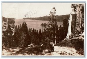 1907 Lake Tahoe Forest View Emerald Bay California CA RPPC Photo Postcard 