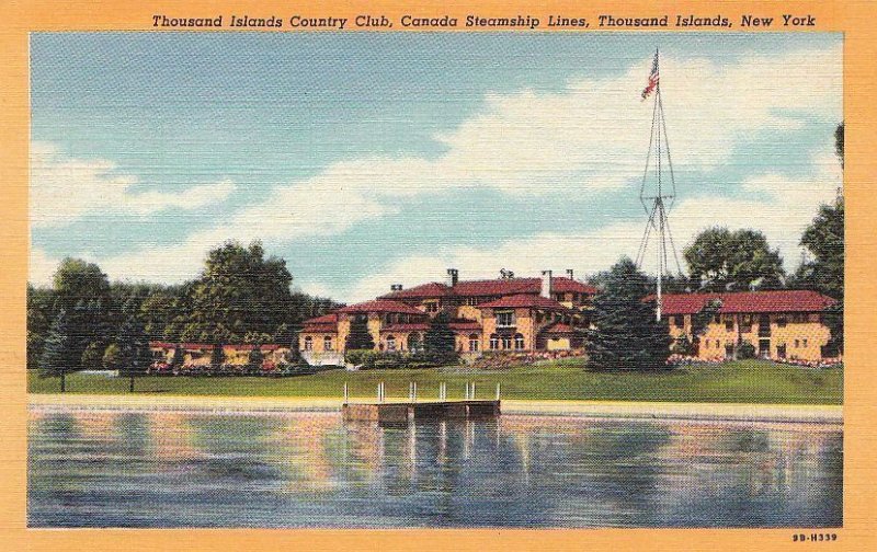 Postcard Thousand Islands Country Club Canada Steamship Thousand Islands NY