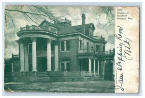 1907 Rosenbaum Residence Building Meridian Mississippi MS Antique Postcard 