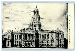 c1910's Polk Country Court House Des Moines Iowa IA Posted Antique Postcard