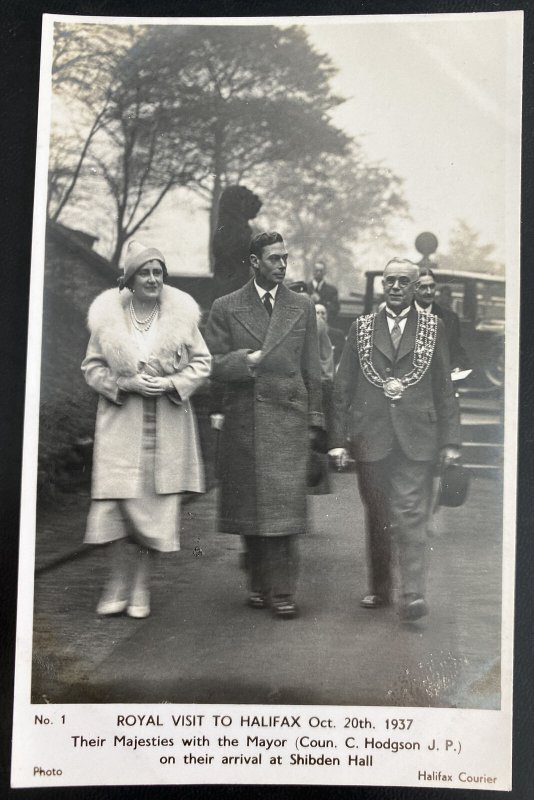 Mint Picture Postcard Queen Elizabeth & King George VI Royal Visit To Halifax