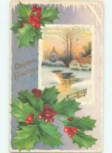 Divided-Back CHRISTMAS SCENE Great Postcard W9830