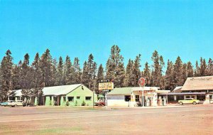 West Yellowstone MT Pete's Motel Gas Station Laundromat  Postcard