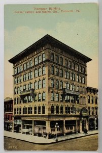 Pottsville Pennsylvania Thompson Building c1915 Postcard T1