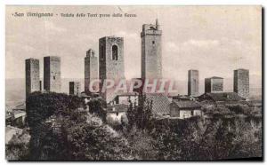 Postcard Old San Gimignano Veduta delle Torri Presa dalla Rocca