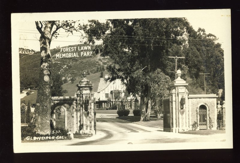 Glendale, California/CA Postcard, Forest Lawn Memorial Park, RPPC, Glossy Photo