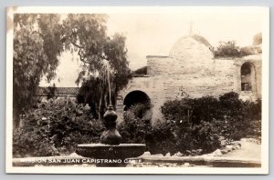 Mission San Juan Capistrano California RPPC Real Photo Postcard W30