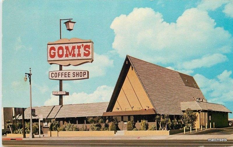 1950s Gomis Family Restaurant Los Angeles California Kolor View postcard 5542