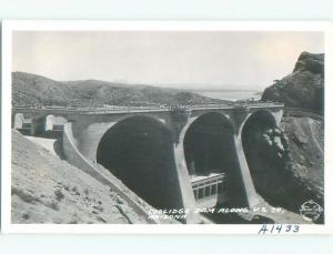 Pre-1942 rppc NICE VIEW Coolidge Dam - Near Globe Arizona AZ i6178