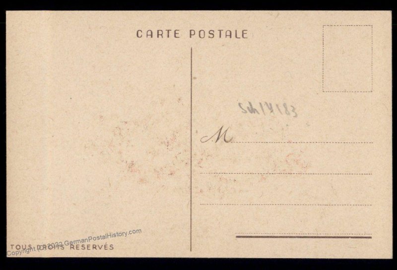 France Anti-Nazi Anti-Hitler Russian Bear Germany Patriotic Card 99832