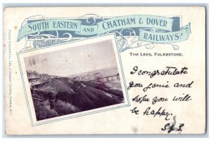 1901 South Eastern and Chatham & Dover Railways The Leas Folkestone Postcard