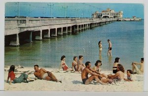 St Petersburg Fl The Spa Beach and Recreation Pier c1950s to Maine Postcard N7