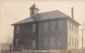 E20/ Moxahala Ohio Real Photo RPPC Postcard c1910 Public School Zanesville