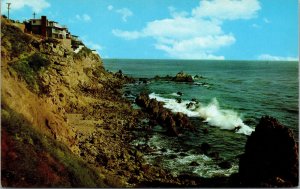 Vtg 1950's Seaside Homes Overlooking The Blue Pacific California CA Postcard