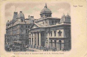 Post Office Standard Bank Adderley Street Cape Town South Africa 1904 postcard