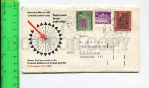 424796 GERMANY 1963 year Hannover Fair real posted Coburg COVER