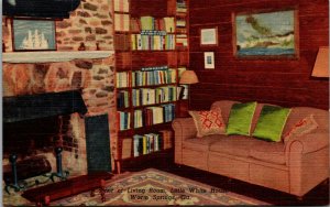 Vtg Rosevelt's Living Room Little White House Warm Springs Georgia GA Postcard