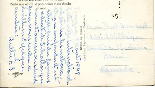Algeria - Tanger. View of the city from the sea       *RPPC