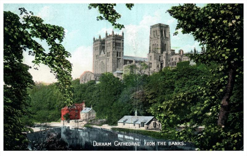 15054 England Durham 1908  Durham Cathedral view from the Banks