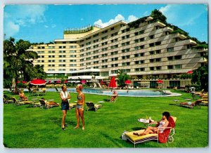 Caracas Venezuela Postcard Swimming Pool at Hotel Tamanaco 1977 Vintage