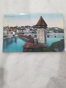 Antique Postcard entitled Luzern, Kapellbrucke