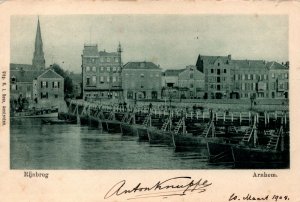 Netherlands Arnhem Rijnbrug Vintage Postcard 09.00