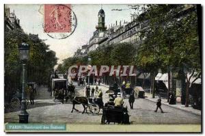 Old Postcard Paris Boulevard of the Italians