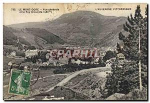 Old Postcard Le Mont Dore Vue Generale Et Le Puy Gros