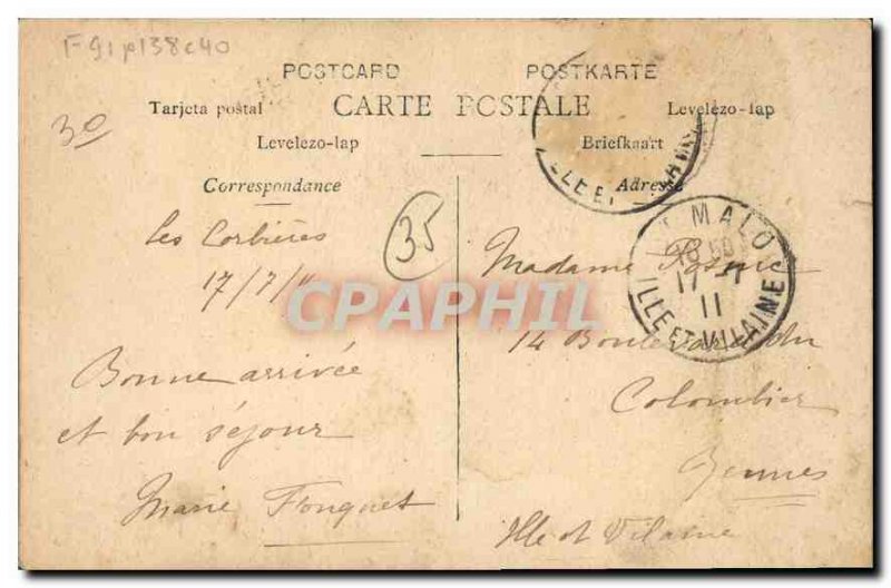 Old Postcard Saint Malo Rolling Bridge