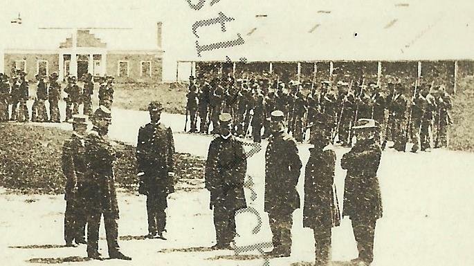 MINNESOTA St. Paul 1911 FORT SNELLING Soldiers CHANGING GUARD 1863 BROMLEY 46