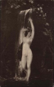 Nude Woman Risque Zilzer The Source Pan-Pac Int'l Expo Fine Art c1910 PC