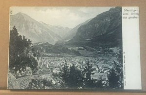 VINTAGE UNUSED POSTCARD -  MEYRINGEN, SEEN FROM BRUNIG, SWITZERLAND