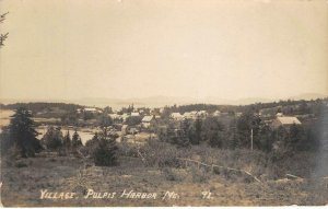 RPPC Village PULPIT HARBOR North Haven, Maine c1910s Photo Vintage Postcard