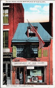 Betsy Ross House Birthplace Arch Street Philadelphia Pennsylvania Postcard C228