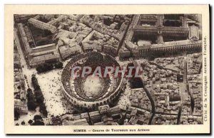 Old Postcard Nimes Arenes In Cource De Bulls Bullfight