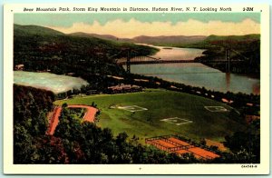 Bear Mountain Park Hudson River Looking North New York NY UNP Chrome Postcard H6 