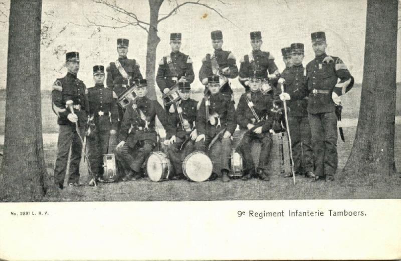 Dutch 9th Regiment Infantry Drummers, Military Music Band (1907) Stamp