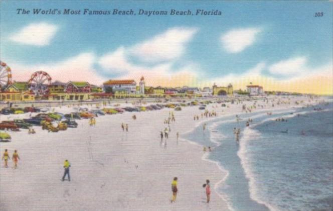 Florida Daytona Beach The World's Most Famous Beach 1957
