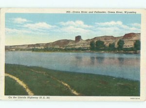 Linen RIVER SCENE Green River - Near Rock Springs Wyoming WY AE6285