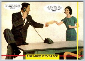 Susie Makes It To The Top, Comic, Satire, 1988 Chick Pix Postcard #R173, NOS