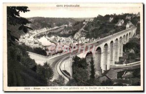 Old Postcard Dinan Viaduct General view and the Coulee Rance