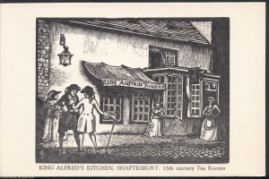 Dorset Postcard- King Alfred's Kitchen, Shaftesbury, 13th Century Tea Rooms R426