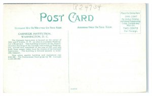 Carnegie Institution, Washington, DC Postcard *6V(2)25