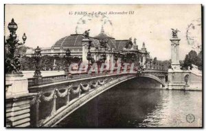 Old Postcard Paris Pont Alexandre III