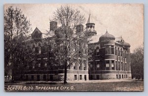 K8/ Tippecanoe City Ohio Postcard c1910 Miami Co School Building 227