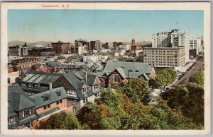 1929 Vancouver BC Cityscape View Postcard Canada Leonard Frank H82