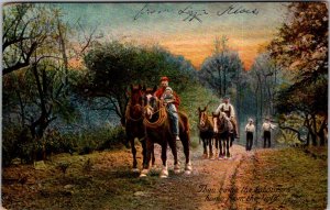Then Come the Labourers, Home From the Fields Tuck 6756 Postcard Z07